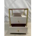 youyouplus White Wooden Bedside Table with 2 Drawers – Elegant Nightstand for Bedroom Storage and Home Decor