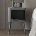 youyouplus Modern Metal Bedside Table with Open Shelf – Stylish and Durable Nightstand for Bedroom or Living Room