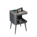youyouplus Modern Metal Bedside Table with Open Shelf – Stylish and Durable Nightstand for Bedroom or Living Room